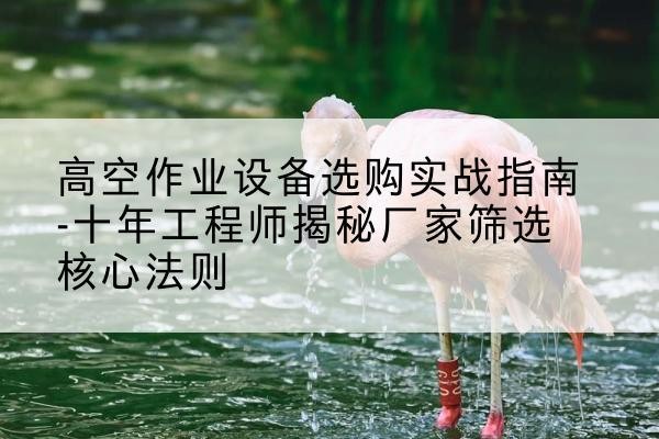 玉门剪叉式升降机厂家-高空作业设备选购实战指南-十年工程师揭秘厂家筛选核心法则