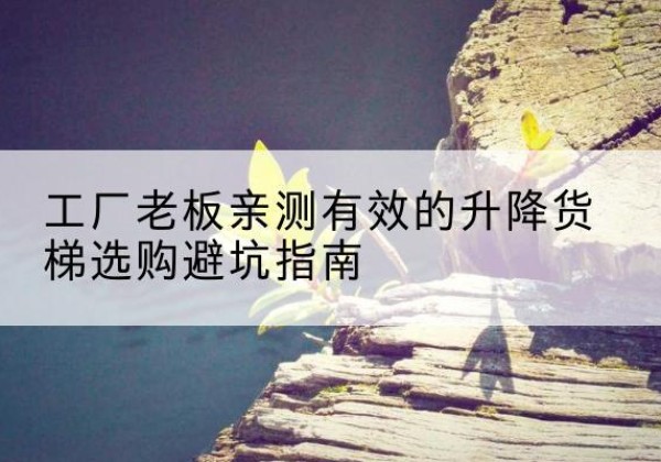 玉门升降货梯怎么选-工厂老板亲测有效的升降货梯选购避坑指南